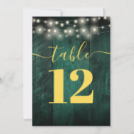 Groene Rustieke Schuur Houten Slingerlichten Tafel Kaart