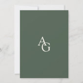 Groene Rustieke Script Klassieke Minimalistische T Kaart (Achterkant)