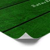 Groene Rustieke Slingerlichten Trouw Welkomstbord Poster (Hoek)