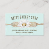 Groene Rustieke Stijl Daisy Bloemenbakkerij Visitekaartje (Voorkant)