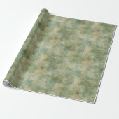 Groene rustieke textuur cadeaupapier (Uitgerold)