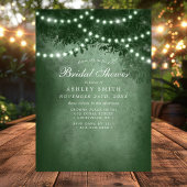 Groene rustieke Tree String Lights Vrijgezellenfee Kaart