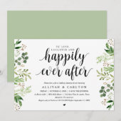 Groene Rustieke Trouwrepetitie Diner Kaart (Voorkant / Achterkant)