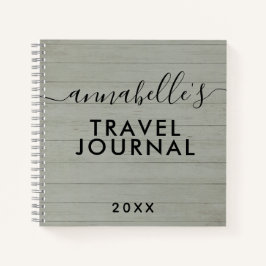 Groene Rustige Camping Bossen RV Travel Journal Notitieboek