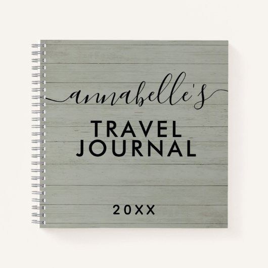 Groene Rustige Camping Bossen RV Travel Journal Notitieboek (Voorkant)