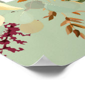 Groene Rustisch Land Floral Bloom Wedding Welkom Poster (Hoek)