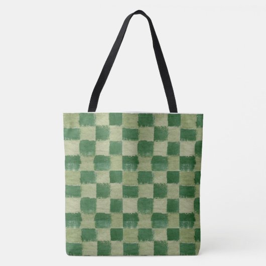 Groene Rutentas Tote Bag (Voorkant)