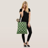 Groene Rutentas Tote Bag (Op model)