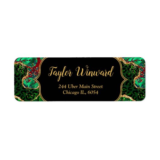 Groene Safari Agaat Etiket (Voorkant)