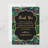 Groene Safari Agaat Verjaardag Bedankkaart (Voorkant)