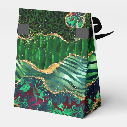 Groene Safari Agaat Verjaardag Dank u Bedankdoosjes (Achterkant)