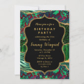 Groene Safari Agaat Verjaardag Kaart (Voorkant)