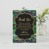 Groene Safari Agaat Zoet Zestien Bedankkaart (Staand voorkant)