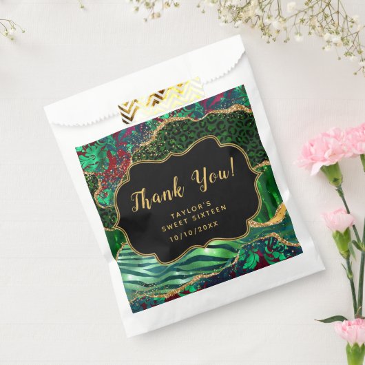 Groene Safari Agaat Zoet Zestien Dank u Bedankzakje (Gezegeld)