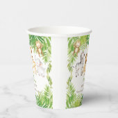 Groene Safari Bos Oerwoud Dieren Baby shower Papieren Bekers (Rechts)