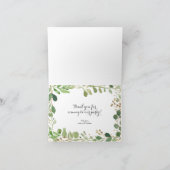 Groene Safari Dier Vouw Dankkaart (Binnen)