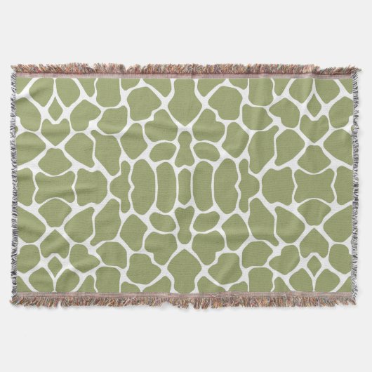 Groene Safari Giraffe Deken (Voorkant)
