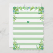 Groene Safari Oerwoud 1e Jongen Eerste Verjaardags Kaart (Achterkant)