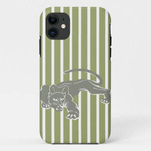 Groene Safari Stripe met Leopard Case-Mate iPhone Case