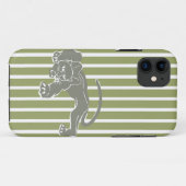 Groene Safari Stripe met Leopard Case-Mate iPhone Case (Achterkant (horizontaal))