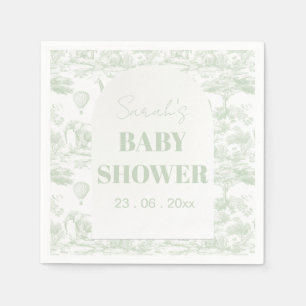 Groene Safari Toile D Jouy Oerwoud Theme Baby show Servet