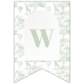 Groene Safari Toile D Jouy Oerwoud Theme Baby show Vlaggetjes (Derde vlag)