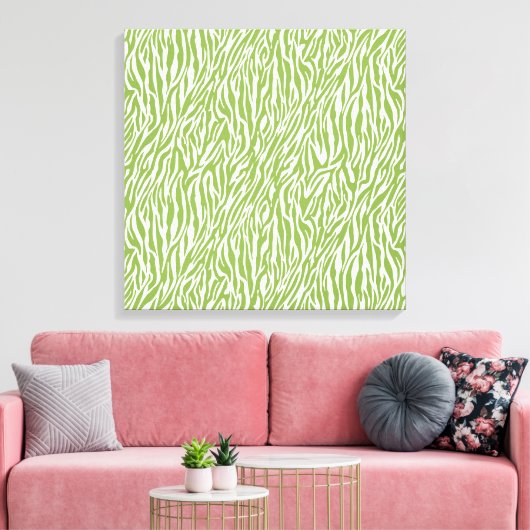 Groene Safari Zebra Print (Insitu (Woonkamer))