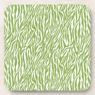 Groene Safari Zebra Print Bier Onderzetter