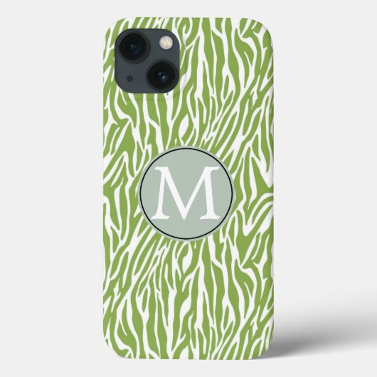 Groene Safari Zebra Print Case-Mate iPhone Case (Achterkant)