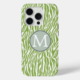 Groene Safari Zebra Print iPhone 11 Hoesje