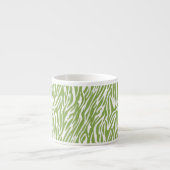 Groene Safari Zebra Print Espresso Kop (Voorkant)