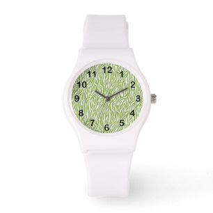 Groene Safari Zebra Print Horloge
