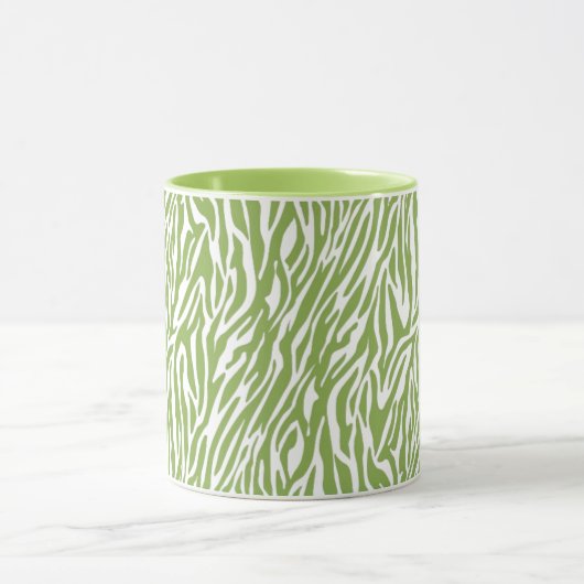 Groene Safari Zebra Print Mok (Midden)