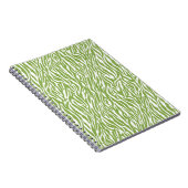 Groene Safari Zebra Print Notitieboek (Rechterzijde)