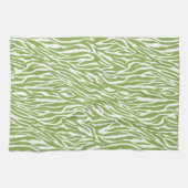 Groene Safari Zebra Print Theedoek (Horizontaal)