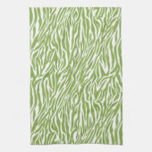 Groene Safari Zebra Print Theedoek (Verticaal)