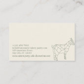 Groene Sage Animal Lowpoly Farmer Goat Visitekaartje (Achterkant)