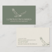 Groene Sage Animal Lowpoly Wild Bird Visitekaartje (Voorkant / Achterkant)