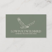 Groene Sage Animal Lowpoly Wild Bird Visitekaartje (Voorkant)