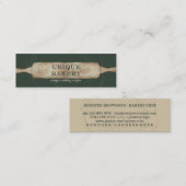 Groene Sage Beige Waterverf Modern Unique Bakery Mini Visitekaartje (Voorkant / Achterkant)