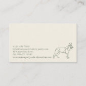 Groene Sage Cream Animal Lowpoly Wild Dog Visitekaartje (Achterkant)