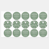 Groene Sage Natuurlijke Botanische Ingrediënten La Labels (Vel)