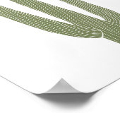 Groene Saguaro Cactus Zuidwestelijke Nursery Decor Poster (Hoek)