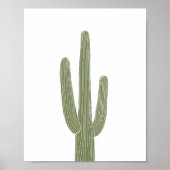 Groene Saguaro Cactus Zuidwestelijke Nursery Decor Poster (Voorkant)