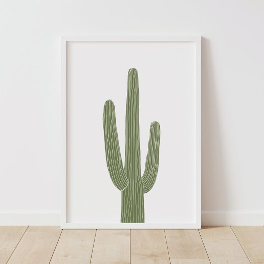 Groene Saguaro Cactus Zuidwestelijke Nursery Decor Poster