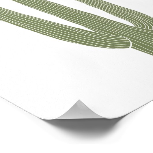 Groene Saguaro Cactus Zuidwestelijke Tuin Decorati Poster (Hoek)