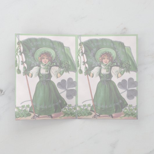  groene Saint Patrick's Day Kaart (Binnen)