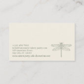 Groene Salie Dier Laagpoly Waterjuffer Visitekaartje (Achterkant)