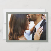 Groene Salie Elegant Monogram Klassieke Fotolijst Save The Date (Achterkant)