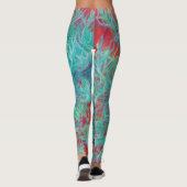 Groene Salie en Rode Zand Leggings (Achterkant)